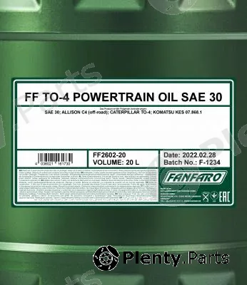 SCT - Mannol FF2602-20 — Engine Oil FANFARO TO-4 POWERTRAIN OIL SAE 30