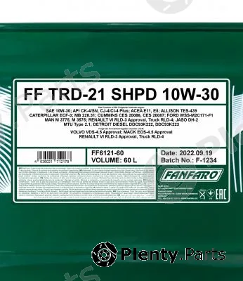 SCT - Mannol FF6121-60 — Engine Oil FANFARO TRD-21 SHPD 10W-30