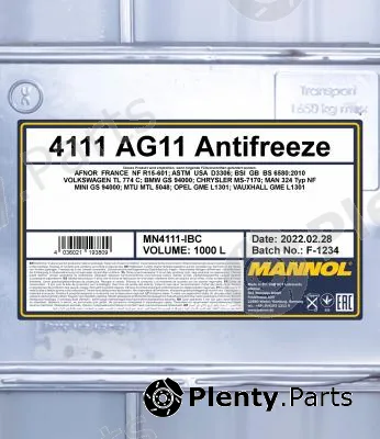 SCT - Mannol MN4111-IBC — Antifreeze MANNOL 4111 AG11 Antifreeze