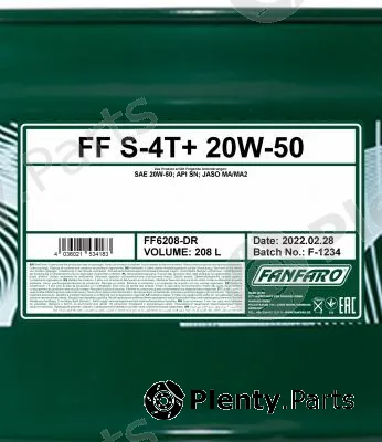 SCT - Mannol FF6208-DR — Engine Oil FANFARO S-4T+ 20W-50