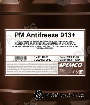 SCT - Mannol PM0914C-20 — Antifreeze PEMCO PM Antifreeze 913+