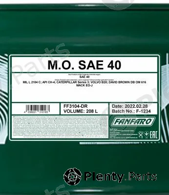 SCT - Mannol FF3104-DR — Engine Oil FANFARO M.O. SAE 40