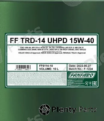 SCT - Mannol FF6114-10 — Engine Oil FANFARO TRD-14 UHPD 15W-40
