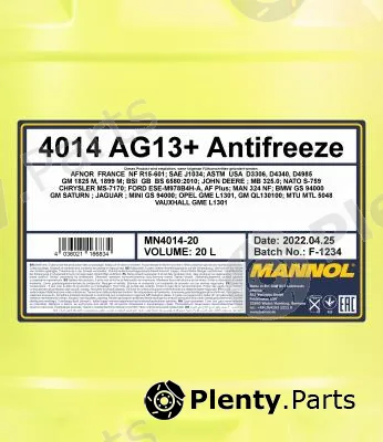 SCT - Mannol MN4014-20 — Antifreeze MANNOL 4014 AG13+ Antifreeze