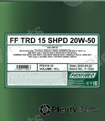 SCT - Mannol FF6115-10 — Engine Oil FANFARO TRD 15 SHPD 20W-50
