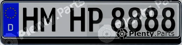 Hpauto 18550 — Licence Plate Holder Kennzeichenhalter Schwarz/Weiß
