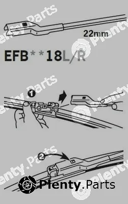 Trico EFB4318L — Wiper Blade TRICO EXACT FIT BEAM