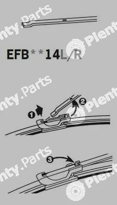 Trico EFB3514L — Wiper Blade TRICO EXACT FIT BEAM