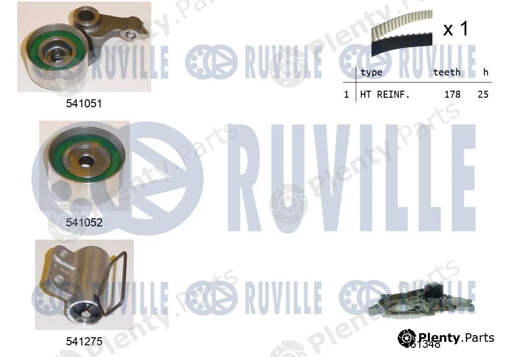 Ruville 5501571 — Water Pump & Timing Belt Kit