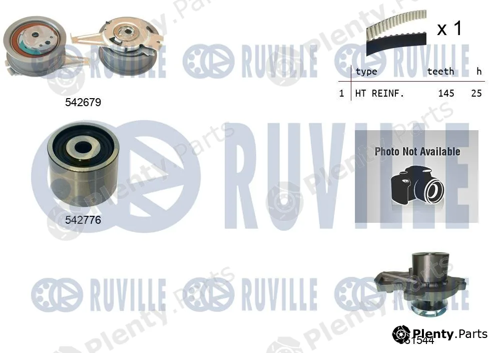 Ruville 5503911 — Water Pump & Timing Belt Kit