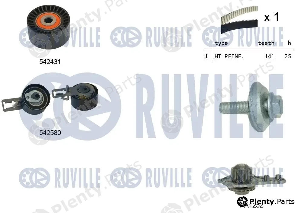 Ruville 5503691 — Water Pump & Timing Belt Kit