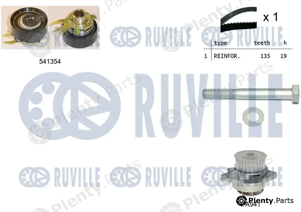Ruville 5500971 — Water Pump & Timing Belt Kit