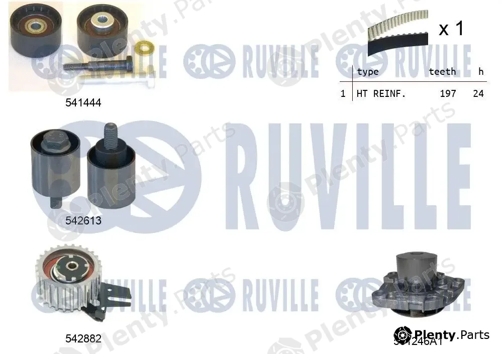 Ruville 5504961 — Water Pump & Timing Belt Kit