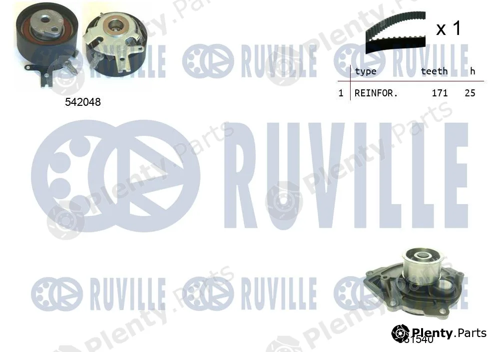Ruville 5503391 — Water Pump & Timing Belt Kit