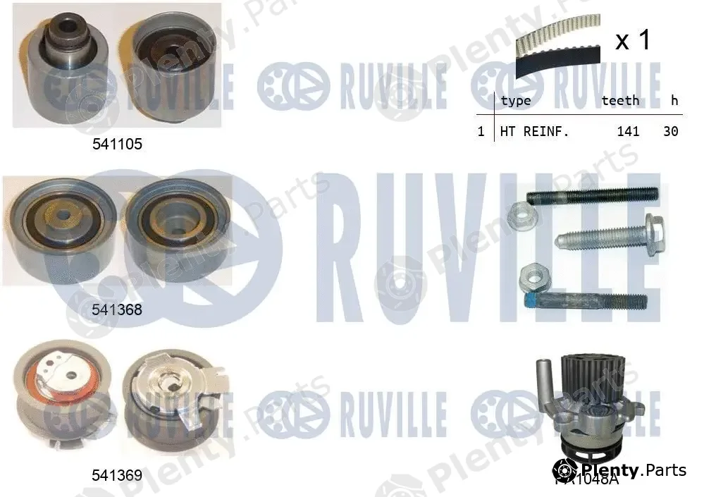 Ruville 5501261 — Water Pump & Timing Belt Kit