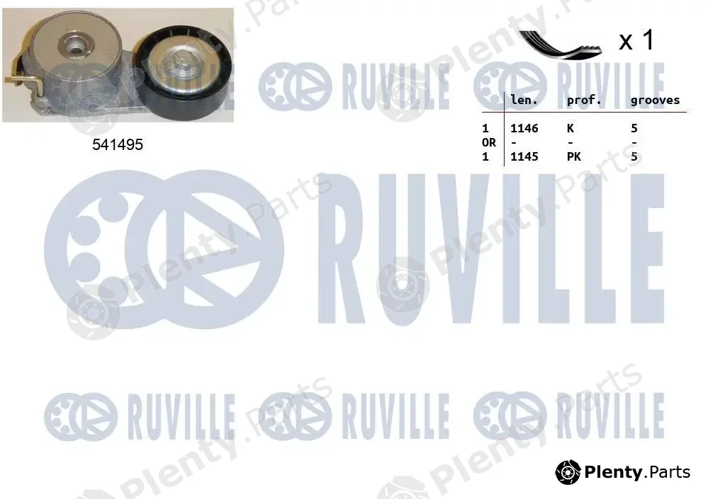 Ruville 570096 — V-Ribbed Belt Set
