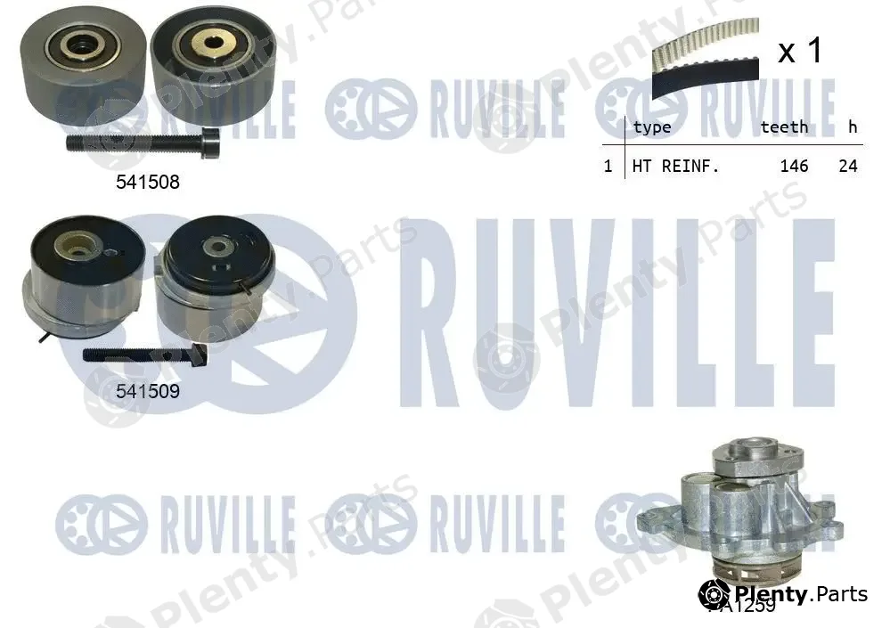 Ruville 5503201 — Water Pump & Timing Belt Kit