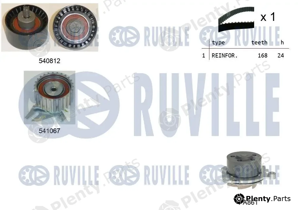 Ruville 5501441 — Water Pump & Timing Belt Kit