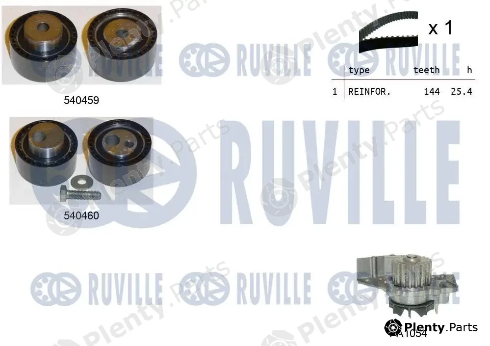 Ruville 5502941 — Water Pump & Timing Belt Kit