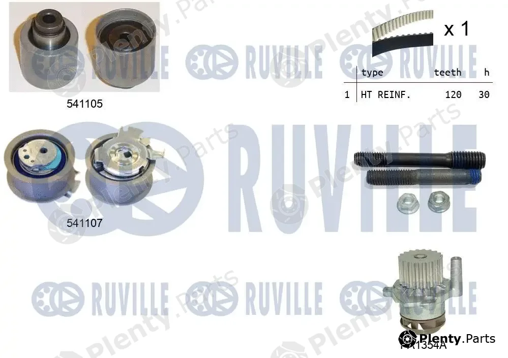 Ruville 5500612 — Water Pump & Timing Belt Kit