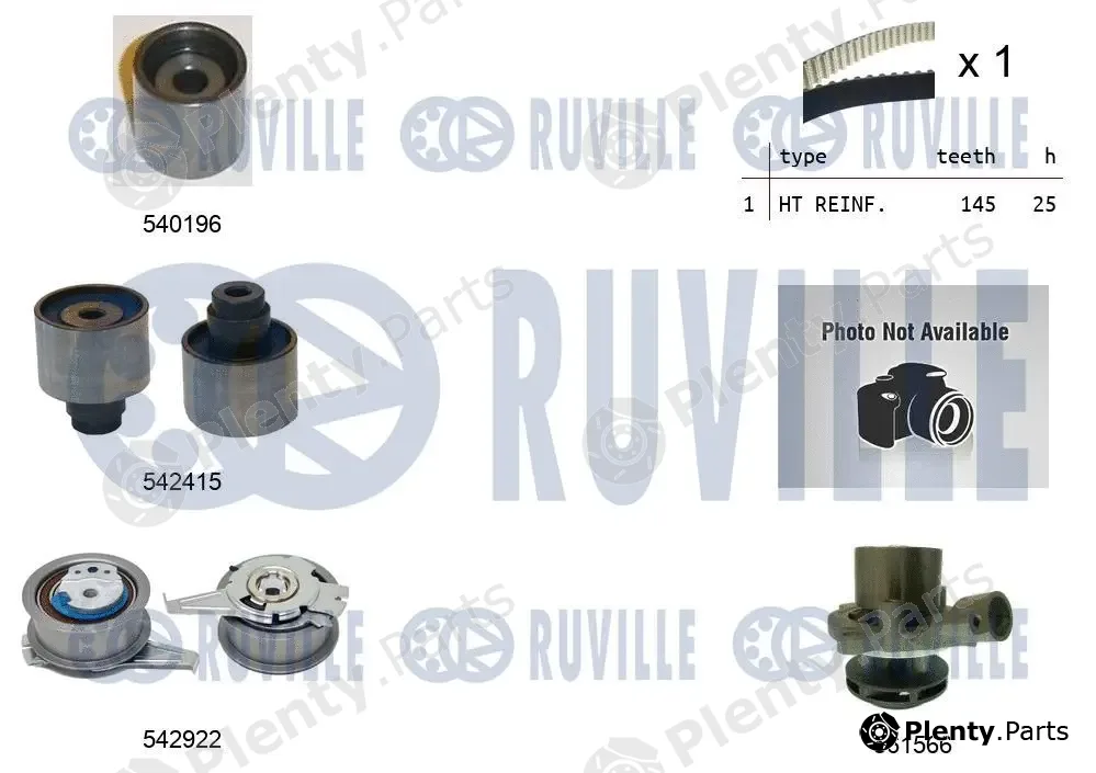 Ruville 5505061 — Water Pump & Timing Belt Kit
