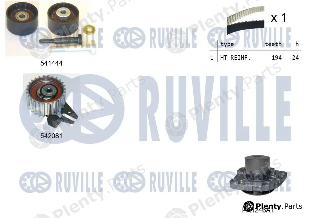 Ruville 5503031 — Water Pump & Timing Belt Kit