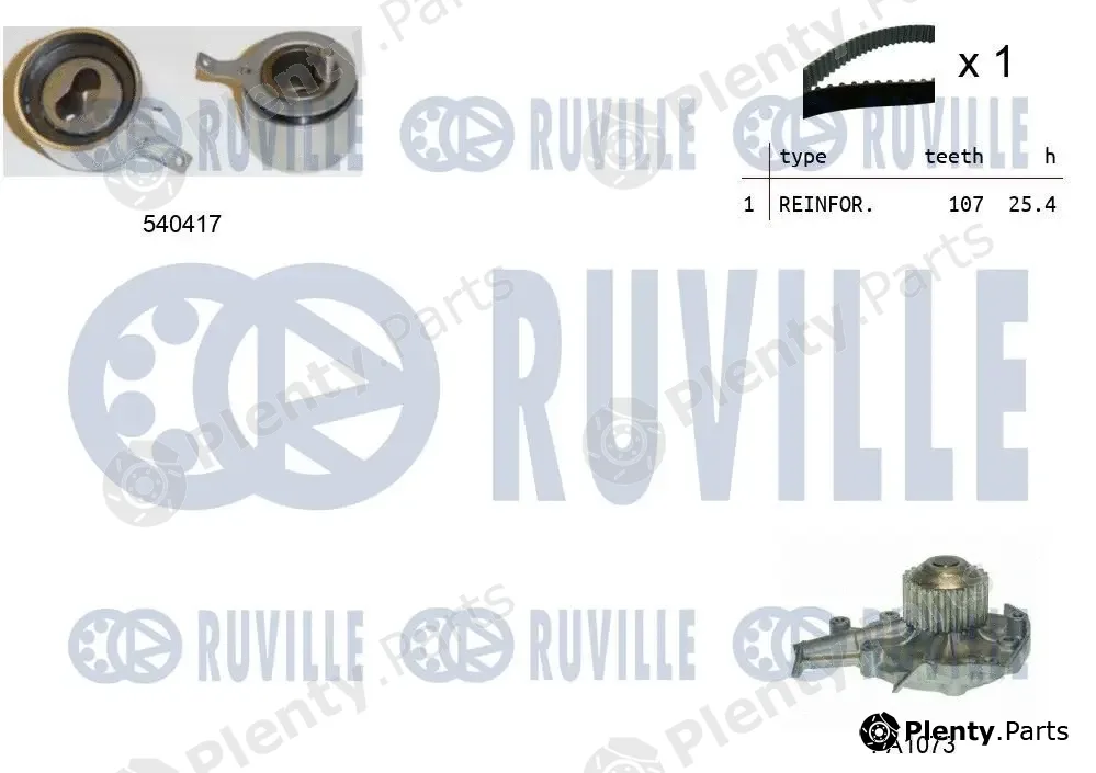 Ruville 5500991 — Water Pump & Timing Belt Kit