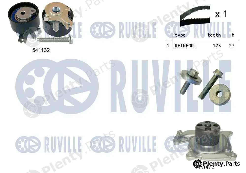 Ruville 5500553 — Water Pump & Timing Belt Kit