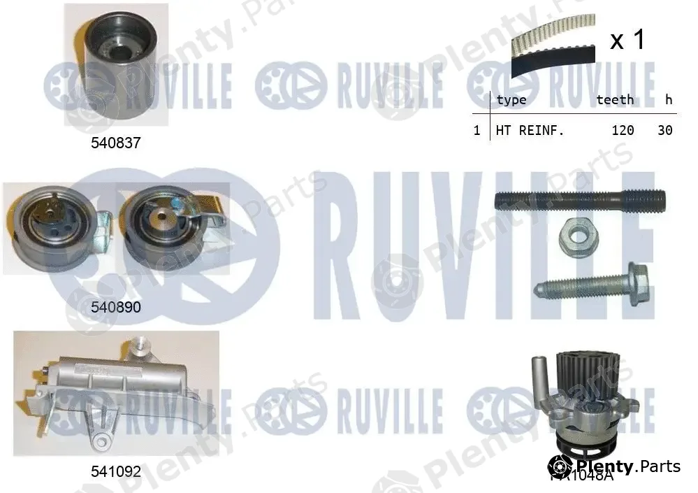 Ruville 5501381 — Water Pump & Timing Belt Kit