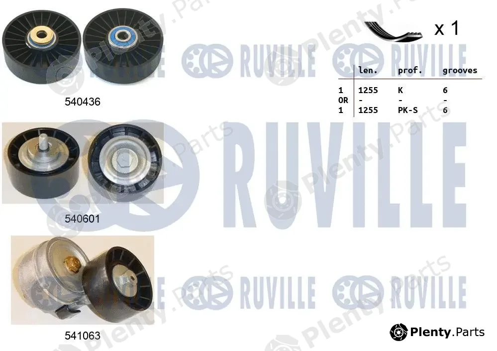 Ruville 570116 — V-Ribbed Belt Set