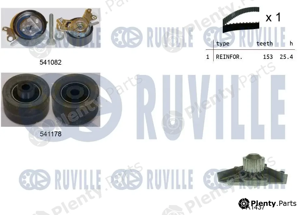 Ruville 5501451 — Water Pump & Timing Belt Kit