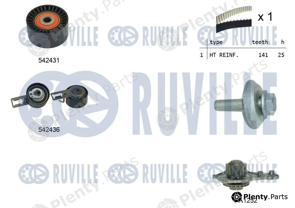 Ruville 5503681 — Water Pump & Timing Belt Kit