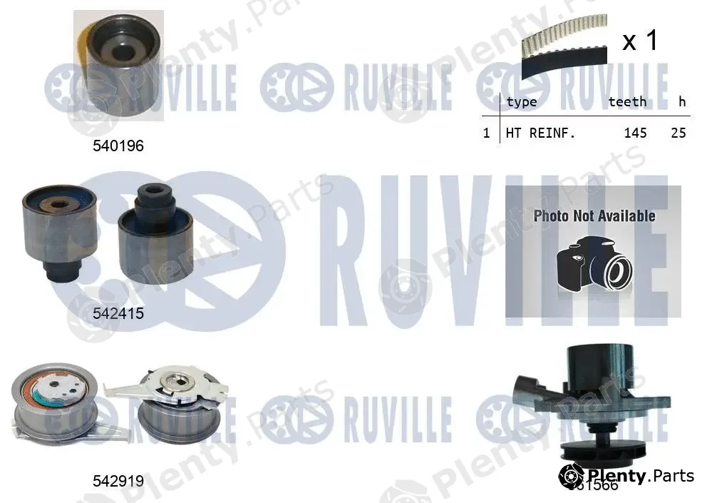 Ruville 5504981 — Water Pump & Timing Belt Kit
