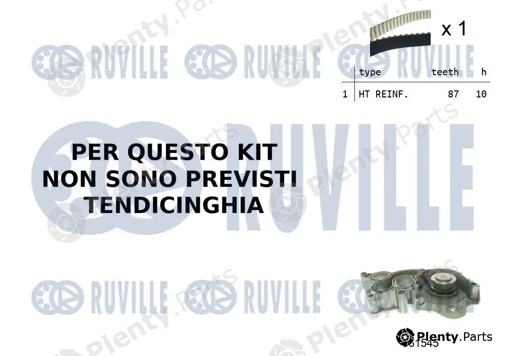 Ruville 55B0051 — Water Pump & Timing Belt Kit