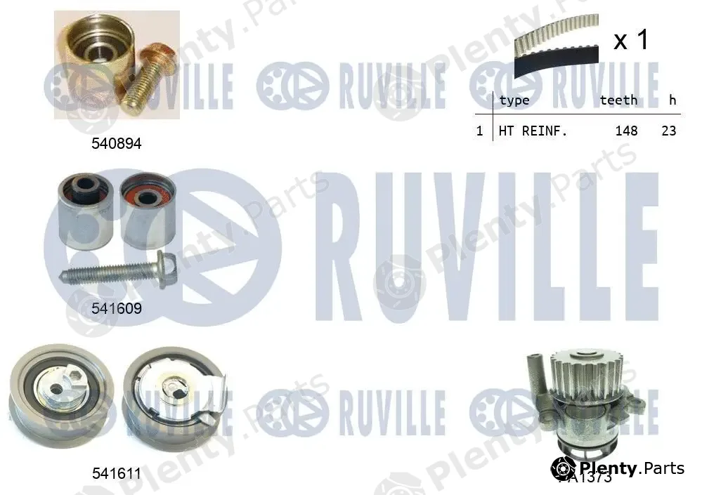 Ruville 5503191 — Water Pump & Timing Belt Kit