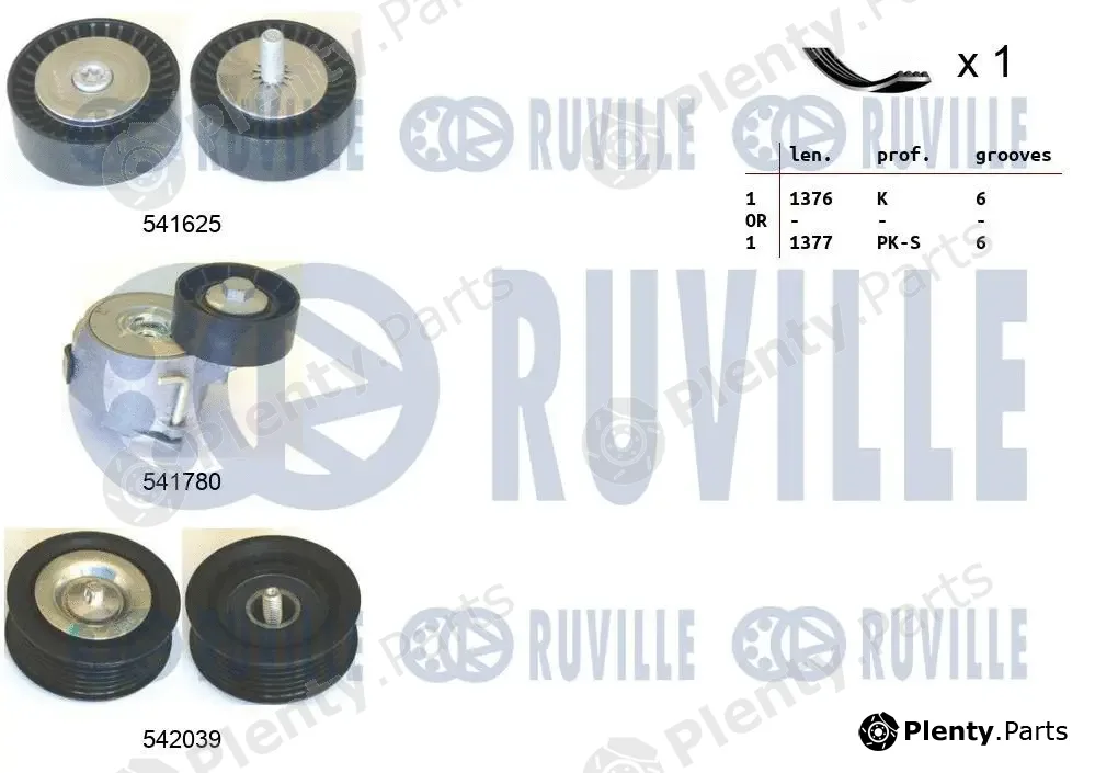 Ruville 570169 — V-Ribbed Belt Set