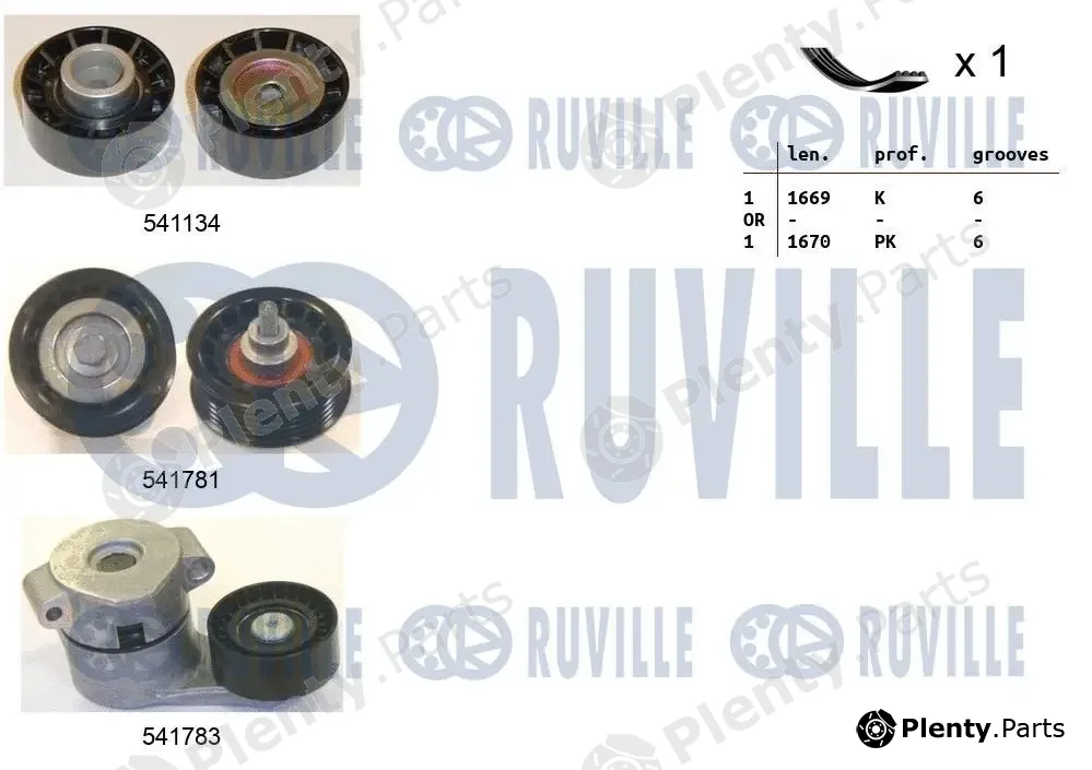 Ruville 570058 — V-Ribbed Belt Set