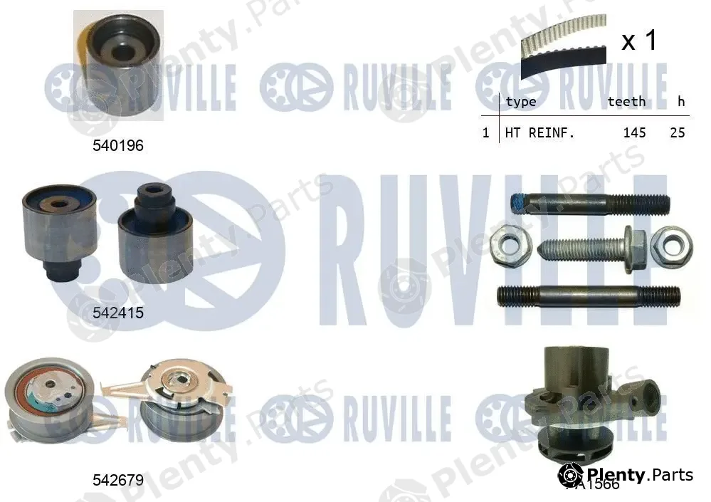 Ruville 5503761 — Water Pump & Timing Belt Kit