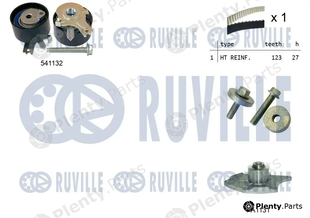 Ruville 5503551 — Water Pump & Timing Belt Kit