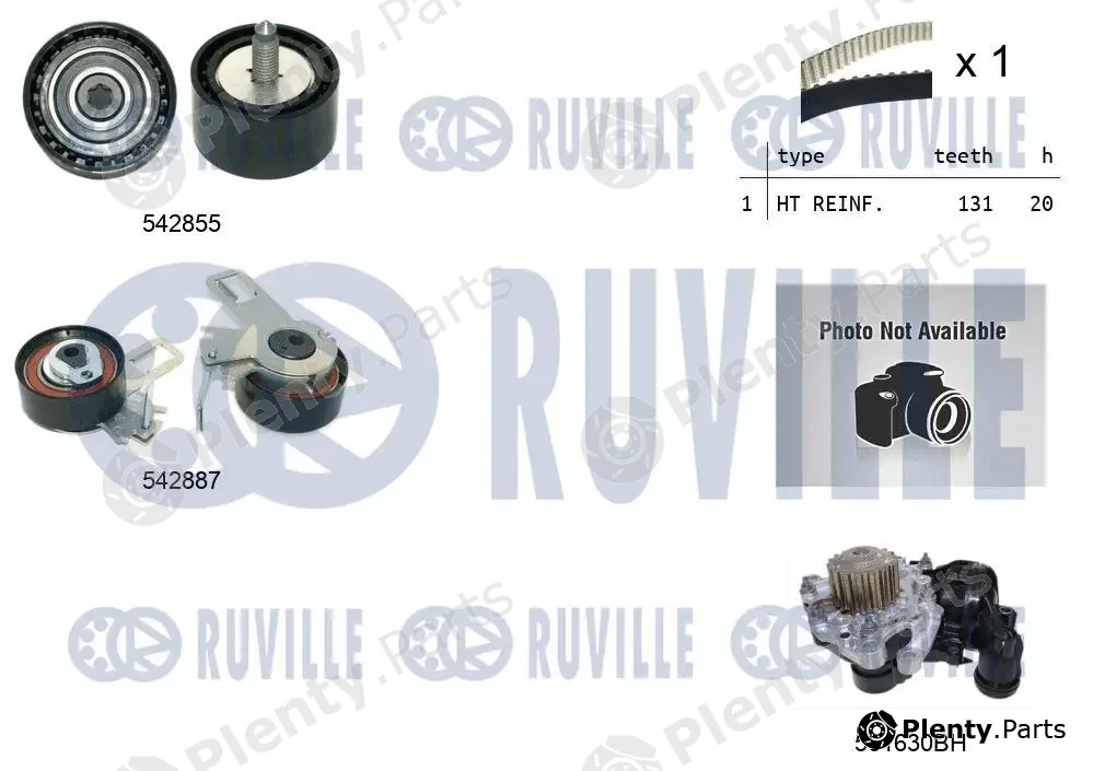 Ruville 5504972 — Water Pump & Timing Belt Kit