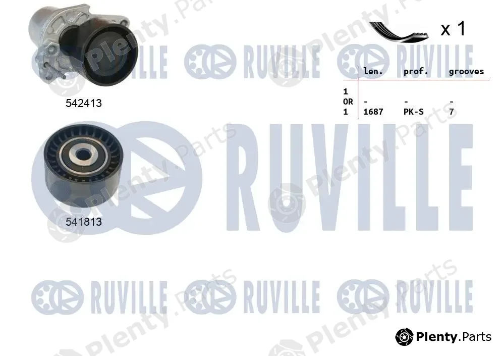 Ruville 570189 — V-Ribbed Belt Set