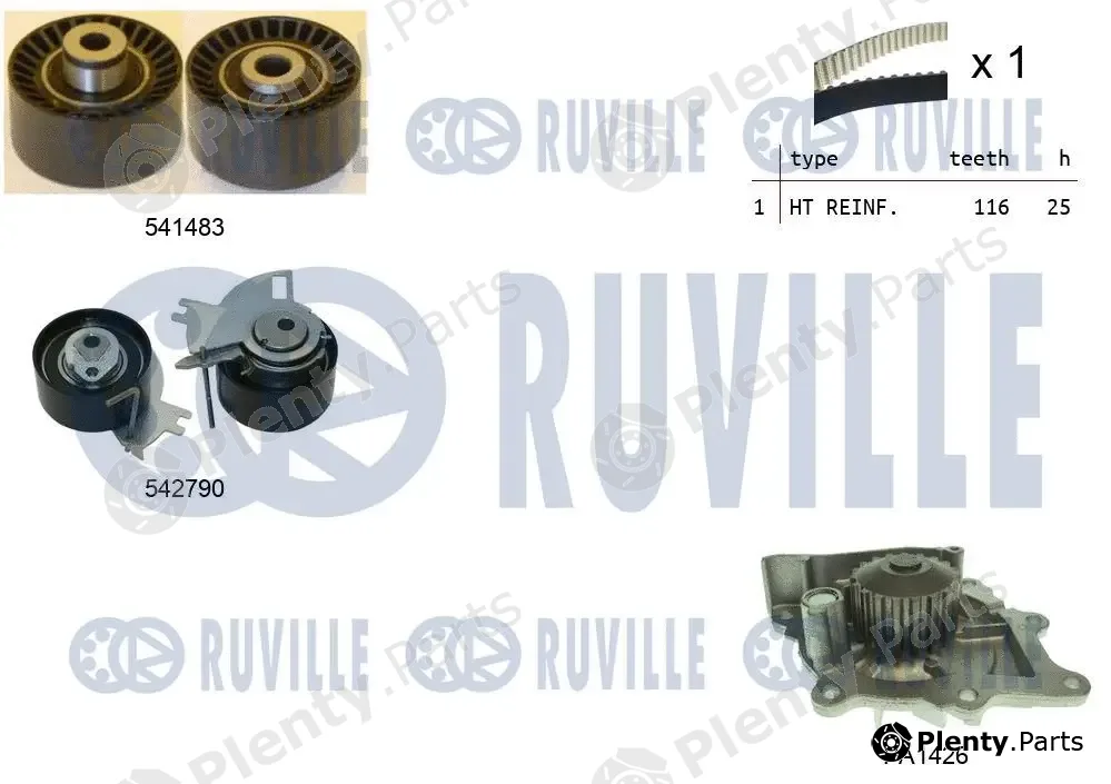 Ruville 5504271 — Water Pump & Timing Belt Kit