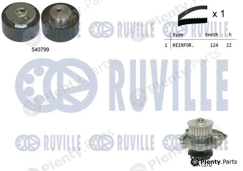 Ruville 5500341 — Water Pump & Timing Belt Kit