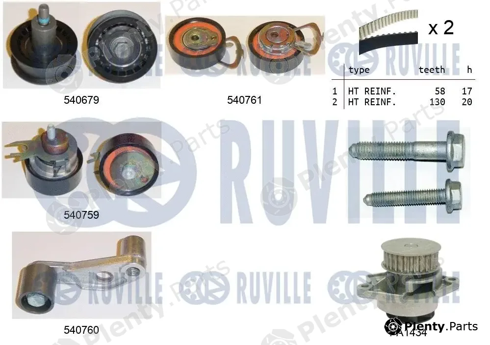 Ruville 5501161 — Water Pump & Timing Belt Kit