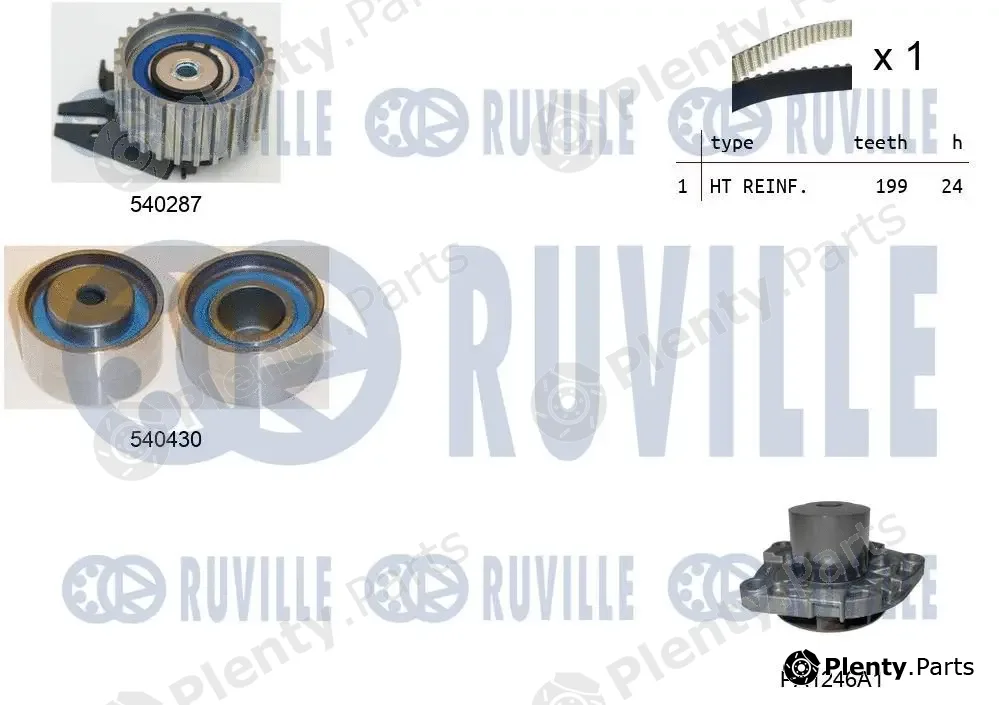Ruville 5502971 — Water Pump & Timing Belt Kit