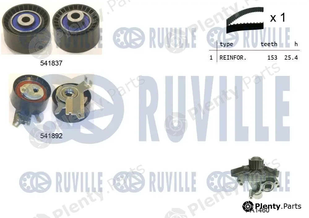 Ruville 5503661 — Water Pump & Timing Belt Kit
