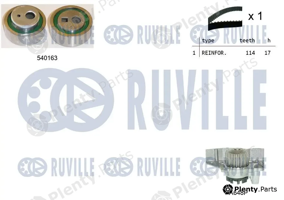 Ruville 5502241 — Water Pump & Timing Belt Kit