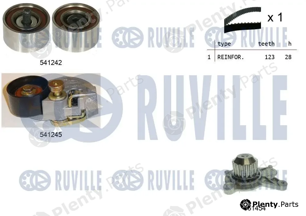 Ruville 5502752 — Water Pump & Timing Belt Kit