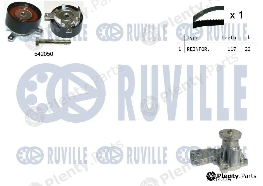 Ruville 5503041 — Water Pump & Timing Belt Kit