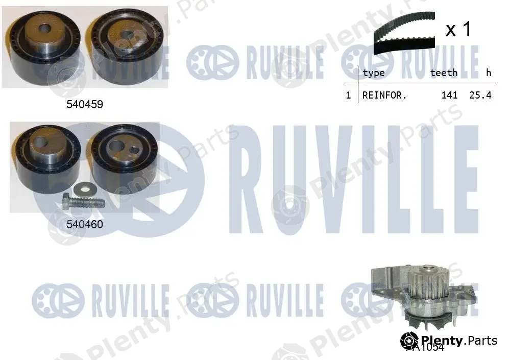 Ruville 5500191 — Water Pump & Timing Belt Kit